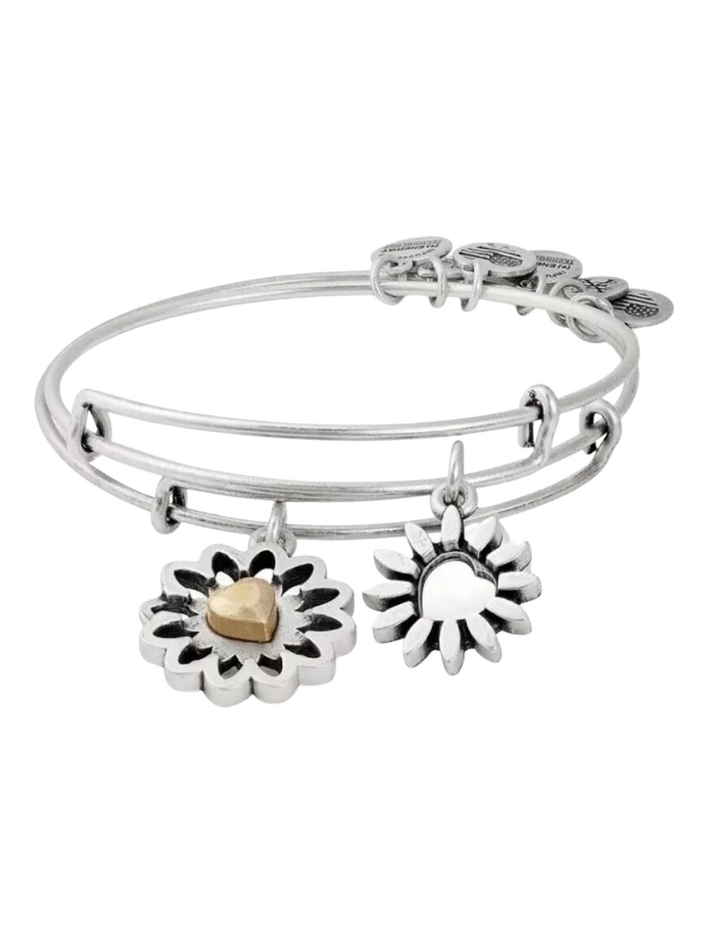 NWT! Alex and Ani ‘You Are My Heart’ Charm Bangle Bracelet - Silver & Gold - #2